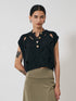 【 予約:2月上旬 】CUT OUT PATTERN VEST /Y261-91012